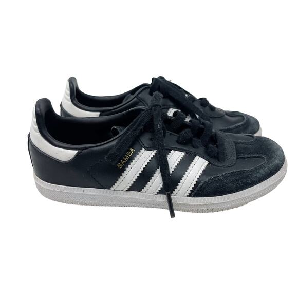 Adidas Youth Size 13 Black White Originals Samba OG Sneakers Ortholite B42126 - Picture 1 of 10